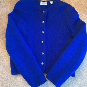Laura Jean- Cobalt Blue-fitted, vintage  designer waist jacket